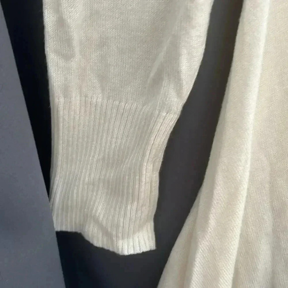 Cato Women's XL Ivory Cable-Knit Drape Open Cardigan Sweater - Picture 7 of 7